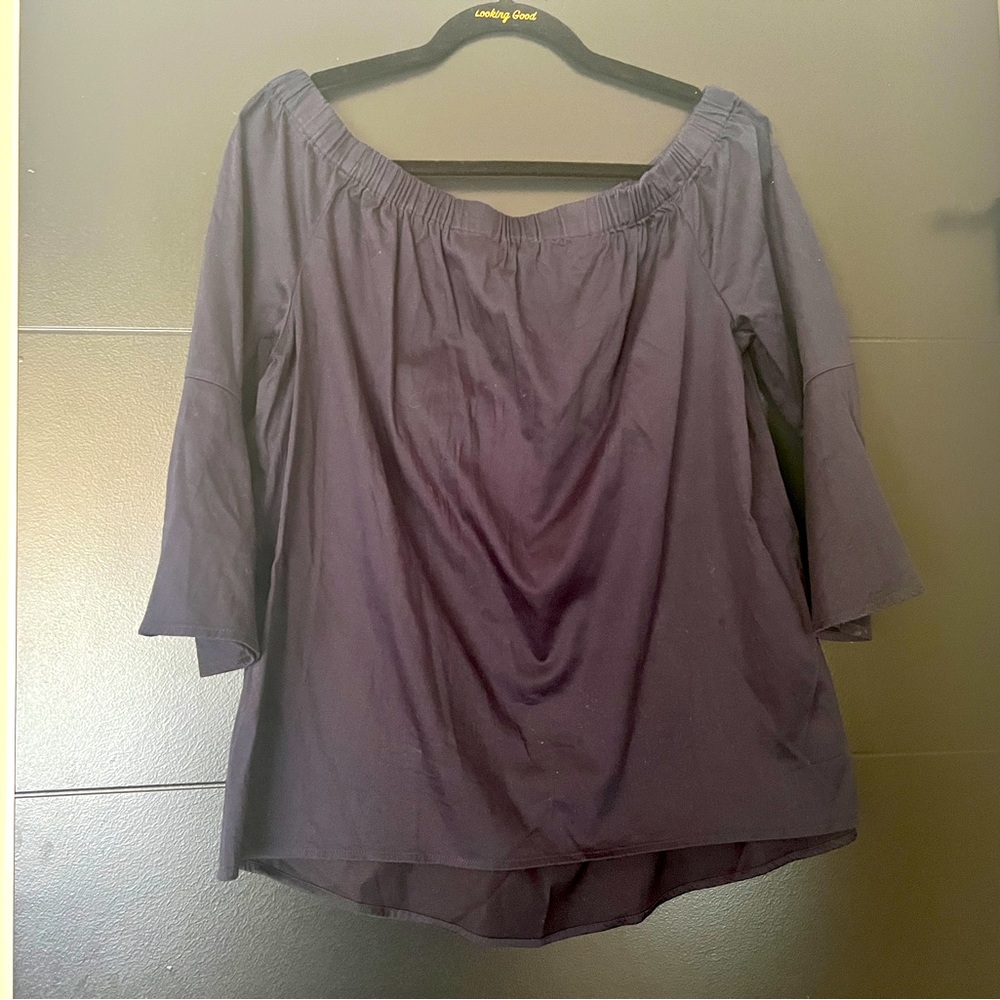 Women’s Michael Kors Navy Blue Off Shoulder Top